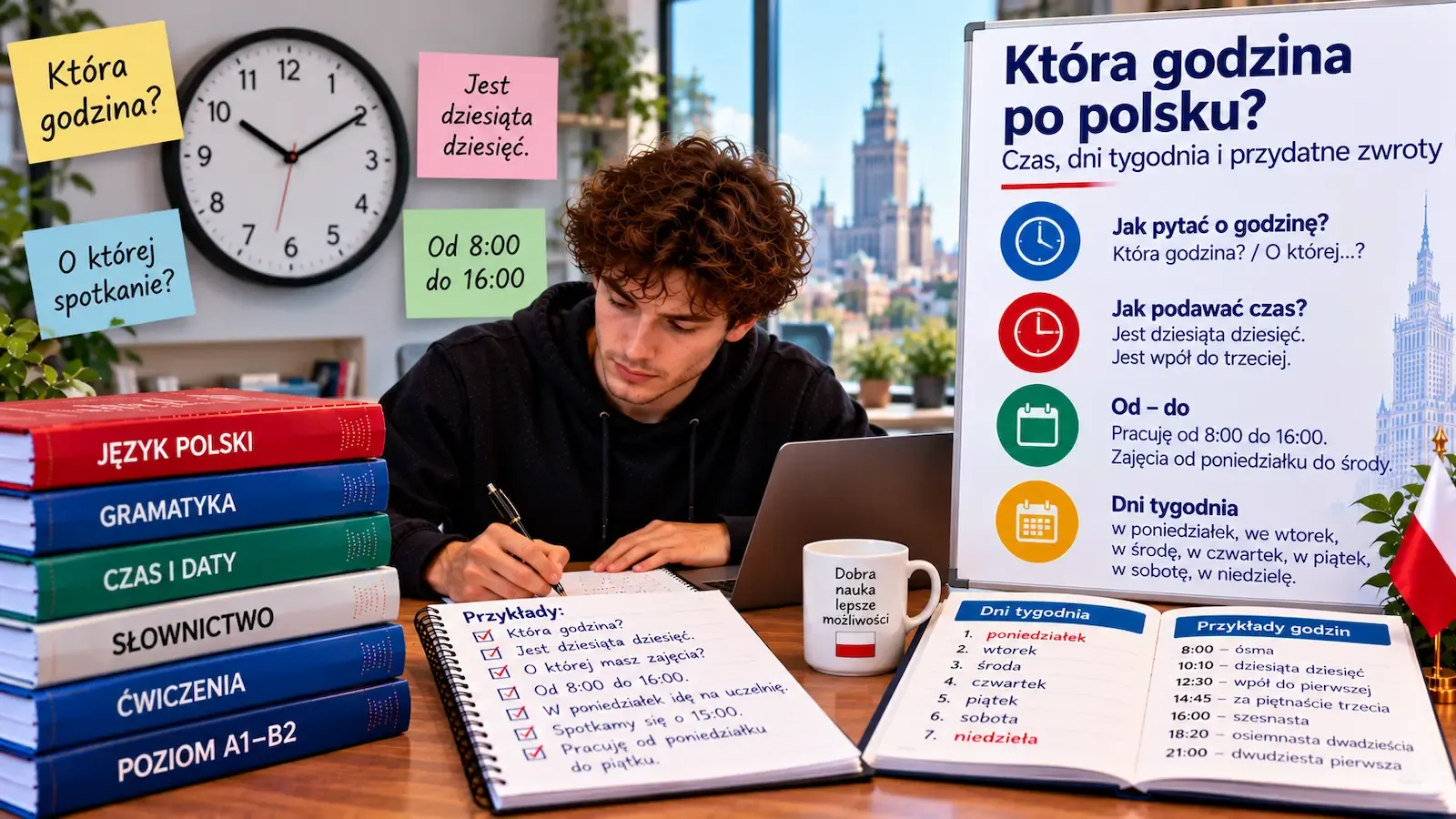 Час і дні тижня польською