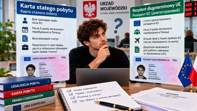Порівняння карти сталого побуту і резидента ЄС